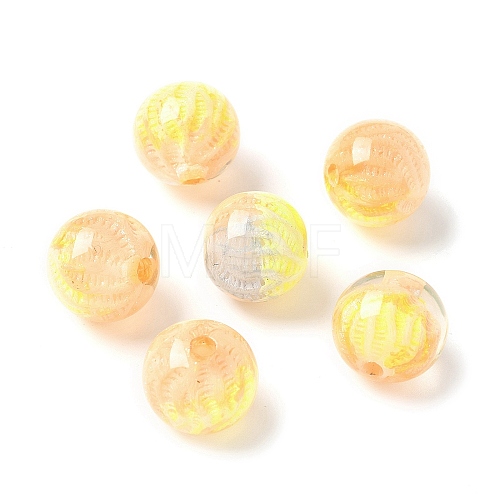 Two Tone Transparent Acrylic Beads OACR-D304-02E-1