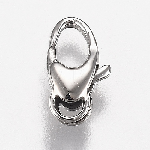 Non-Tarnish Polished 316 Surgical Stainless Steel Lobster Claw Clasps X-STAS-Z013-05B-1