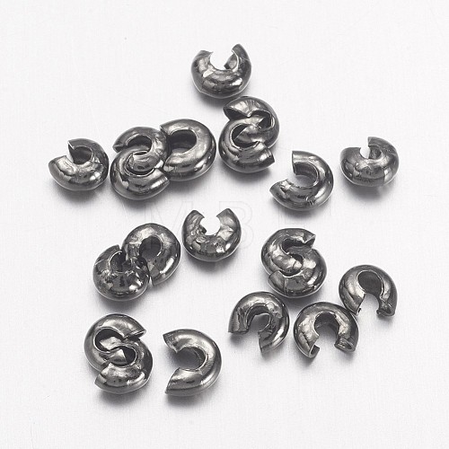 Iron Crimp Beads Covers X-IFIN-H028-B-1