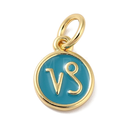 Real 18K Gold Plated Brass Enamel Charms KK-L216-001G-G05-1