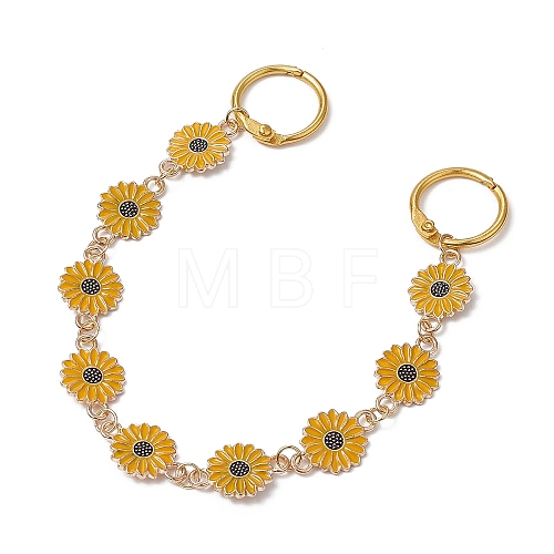 Sunflower Alloy Enamel Link Shoe Chains FIND-JF00109-1