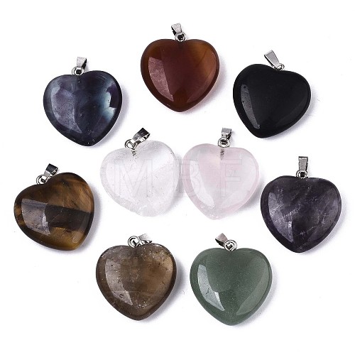 Natural Mixed Gemstone Pendants G-N0326-55-1