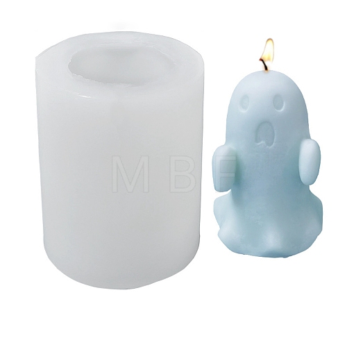DIY Halloween Theme Ghost-shaped Candle Making Silicone Molds DIY-D057-01-1