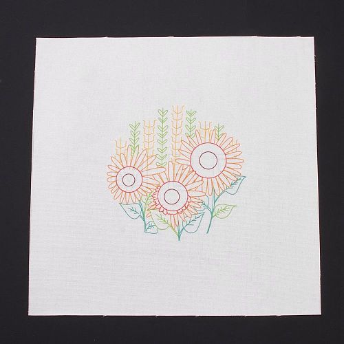 DIY Embroidery Fabric with Eliminable Pattern DIY-P032-C06-1