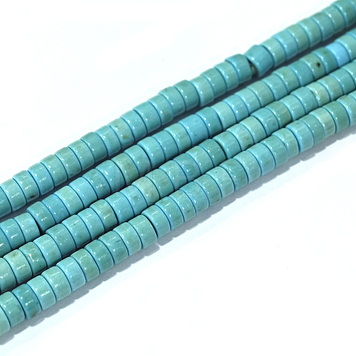 Synthetic Turquoise Beads Strands X-TURQ-G110-4x2mm-09-1