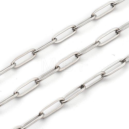 3.28 Feet 304 Stainless Steel Paperclip Chains X-STAS-H111-04P-B-1