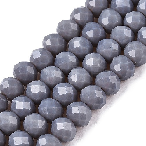 Opaque Solid Color Imitation Jade Glass Beads Strands EGLA-A044-P6mm-D10-1