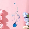 Glass Teardrop Hanging Suncatchers HJEW-TA00413-02-2