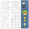 4 Sheets 11.6x8.2 Inch Stick and Stitch Embroidery Patterns DIY-WH0455-154-1