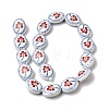 Hand Painted Oval Porcelain Beads PR-CBA03B0-01B-4