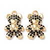Real 18K Gold Plated Brass Micro Pave Cubic Zirconia Pendants KK-Q779-02G-01-1