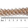 Electroplate Transparent Glass Beads Strands EGLA-I019-M-6