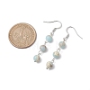 Round Synthetic Aqua Terra Jasper Dangle Earrings EJEW-JE05831-3