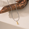 304 Stainless Steel Long Teardrop Pendant Necklaces for Women WG6AD54-01-1