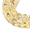 Half Golden Plated Electroplate Beads Strands EGLA-H104-08A-HP01-3