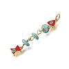 Ocean Synthetic Turquoise Chip Pendants GG-CBA3401-02G-02-2