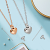 2Pcs 2 Colors 304 Stainless Steel Heart Urn Ashes Necklaces NJEW-CN0001-28A-7