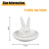 DICOSMETIC 2Pcs 2 Style Porcelain Jewelry Plate DJEW-DC0001-07-2