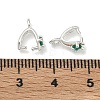 Brass Micro Pave Cubic Zirconia Ice Pick and Pinch Bails X-KK-G557-44S-3