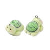 Flocking Opaque Resin Pendants FIND-P035-11P-2