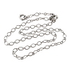 6MM 201 Stainless Steel Textured Horse Eye Link Chain Necklaces for Unisex NJEW-K302-19P-4