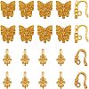 SUPERFINDINGS 20Pcs 2 Style Rack Plating Brass S Hook Clasps KK-FH0003-91-1