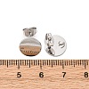 304 Stainless Steel Stud Earring Findings STAS-D371-02P-04-3