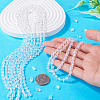 5 Strands Transparent Teardrop Glass Beads Strands GLAA-TA0004-21A-7