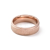 Textured 201 Stainless Steel Flat Finger Ring for Women RJEW-I089-36RG-2