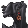 Flower Handmade Glass Seed Beads Dangle & Drop Earrings EJEW-MZ00679-02-2