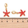 Alloy Enamel European Dangle Charms AL-CBAC2D3-02G-01-3