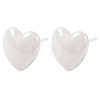Hypoallergenic Bioceramics Zirconia Ceramic Heart Stud Earrings EJEW-C065-02-3