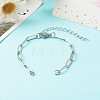 Tarnish Resistant 304 Stainless Steel Paperclip Chains Bracelet Making X-AJEW-JB01038-02-2