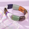 Rectangle Natural Mixed Stone Beaded Stretch Bracelets for Women Men GG-CBA9ACE-C12-3