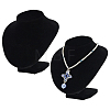 Plastic Covered with Velvet Necklace Bust Display Stands NDIS-WH0008-01-1