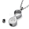 304 Stainless Steel Infinity Pet Urn Ashes Necklaces STAS-Z106-02P-5