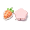 Opaque Resin Pendants RESI-K053-01-2