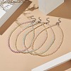 Faceted Gradient Color Glass Beaded Necklaces for Women NJEW-JN04195-7