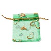 Heart Printed Organza Bags OP-R022-7x9-13-1
