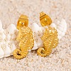 304 Stainless Steel Stud Earrings EJEW-C162-02A-G-1