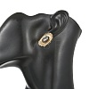 Paua Shell & Brass Stud Earrings for Women EJEW-JE07473-01-2