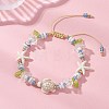 Synthetic Turquoise & Natural Howlite & Imitated Pearl Acrylic Beads Beaided Bead Bracelets BJEW-MZ00343-02-1