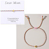 Mother's Day Adjustable Brass Bead Braided Bead Bracelets YE2550-16-1