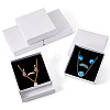 5Pcs Rhombus Textured Cardboard Jewelry Packing Boxes with Sponge Inside CBOX-TA0001-18A-1