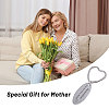 GOMAKERER 6Pcs 2 Styles Mother's Day Oval with Word Remember I Love You Mom Stainless Steel Keychain AJEW-GO0001-57-5