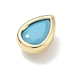 Teardrop Brass Micro Pave Cubic Zirconia Cabochons KK-P345-13G-B08-2