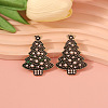 Christmas Tree  Alloy Enamel Stud Earrings FS-WG53A5C-02-1