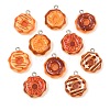 Opaque Resin & Glitter Powder Pendants RE-CBA0127-02-1