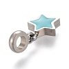 304 Stainless Steel Enamel Charms STAS-F259-059P-4