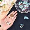 Faceted Teardrop Transparent Glass Pendants GLAA-SP0001-19A-3